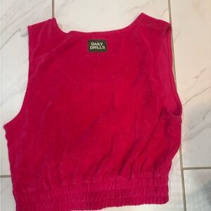 Daily Drills Vibrant Pink Crop Top